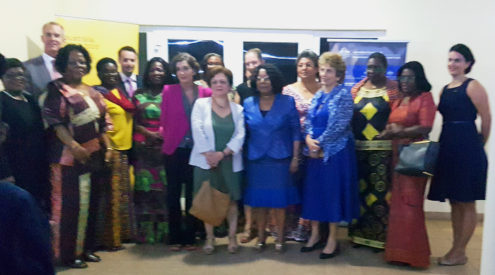  Some women participants, including Mrs Della Sowah (arrowed), at the event